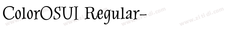 ColorOSUI Regular字体转换